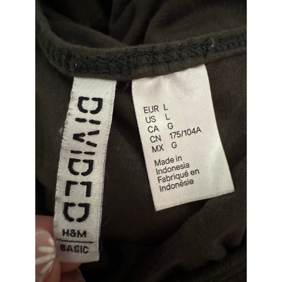 H&M DIVIDED Army Green Maxi Dress - Size L - Picture 5 of 5